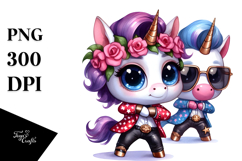 Cute Unicorn Dancing PNG Product Image 1