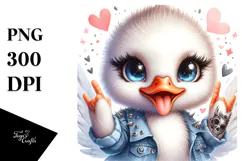 Energetic Baby Swan PNG Product Image 1