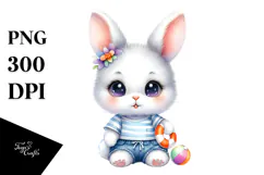 Cute Baby Bunny at the Beach PNG Product Image 1