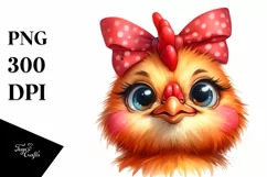 Funny Baby Rooster Portrait Clipart Product Image 1
