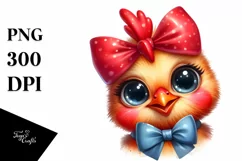 Funny Baby Rooster Portrait Clipart Product Image 1