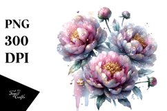 Shiny Peonies Material Clipart Product Image 1