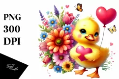 sittingDuck on Flower Heart PNG Product Image 1