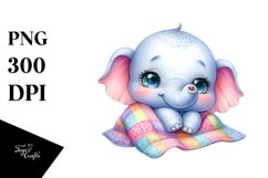 Colorful Small Elephant Resting | Sublimation Clipart Product Image 3