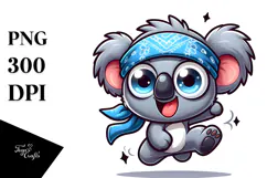 Goofy Cartoon Koala, PNG Product Image 1