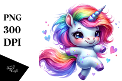 Dancing Baby Unicorn with Cool Haircut PNG Product Image 1