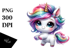 Cute Baby Unicorn Dancing PNG Product Image 1
