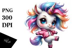 Creative Baby Unicorn Dancing PNG Product Image 1