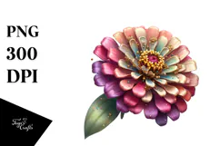 Zinnia with -Like Material, High-Res PNG Product Image 1