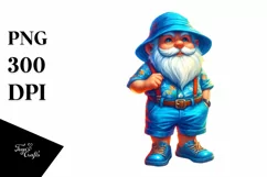 Vibrant Digital Painting Gnome | Sublimation | Clipart Product Image 1