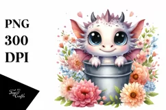 Cute Baby Dragon, Transparent PNG Product Image 1