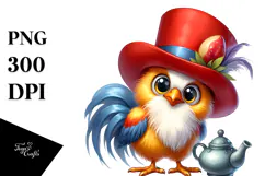 Watercolor Funny Rooster | Proud Clipart Product Image 1