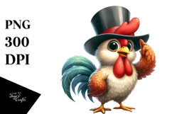 Watercolor Funny Rooster | Proud Clipart Product Image 1