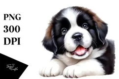 Happy Baby Saint Bernard PNG Product Image 1