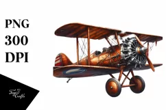 Rusted Biplane USA Flag | Clipart Product Image 3