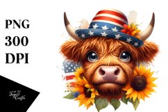 Confused Highland Cow | Sublimation | Clipart Product Image 1