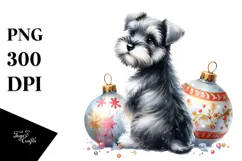 Cute Miniature Schnauzer, High-Res PNG Product Image 1
