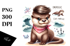Cute Baby Otter PNG Product Image 1