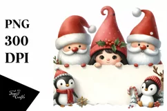 Christmas Gnome and Friends Watercolor Art Product Image 3