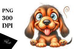 Happy Baby Bloodhound, PNG Product Image 1