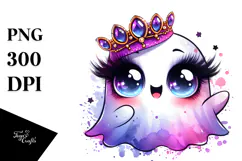 Funny Ghost with Glam Accessories, Transparent PNG Product Image 1