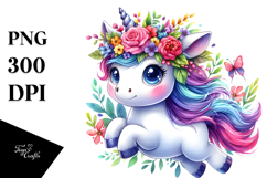 Cute Unicorn with Cool Haircut, PNG Product Image 1
