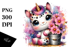 Cosmos Baby Unicorn Clipart Product Image 1