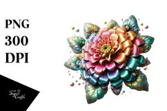 Abstract Shiny Zinnia | Clipart Product Image 1