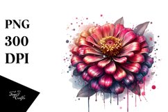 Abstract Shiny Zinnia | Clipart Product Image 1