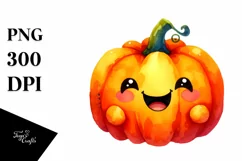 Funny Vibrant Pumpkin Cute | Clipart Product Image 3