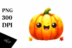 Funny Vibrant Pumpkin Cute | Clipart Product Image 3