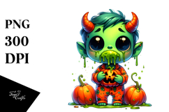 Funny Contempt Demon in Pajamas PNG Product Image 1