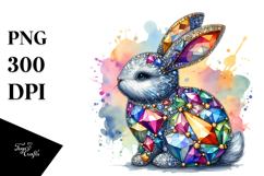 Colorful Bunny Diamonds PNG Product Image 1