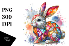 Colorful Bunny Diamonds PNG Product Image 1