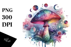 Colorful Magical Mushroom PNG Product Image 1