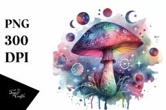 Colorful Magical Mushroom PNG Product Image 3