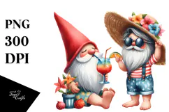 Whimsical Gnome Cocktail Summer Clothes PNG Product Image 1