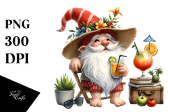 Whimsical Gnome Cocktail Summer Clothes PNG Product Image 1