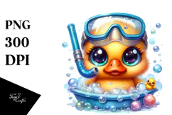 Vibrant Crazy Eyes Baby Duck PNG Product Image 1