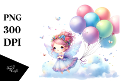Cute Fairy Balloons Clipart Product Image 1