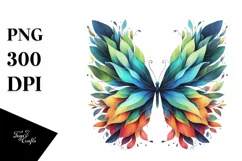 Butterfly with Plant Leaves, High-Res PNG Product Image 3