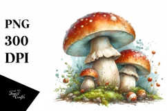 Mushroom Watercolor Splash PNG Product Image 3