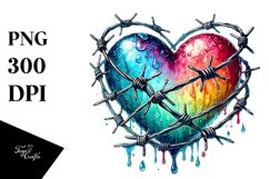 Heart with Barbwire PNG Product Image 1