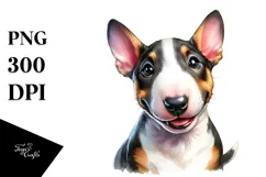 Happy Bull Terrier, Transparent PNG Product Image 1