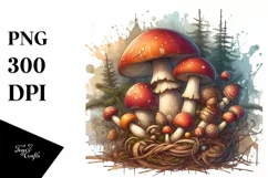 Detailed Mushroom, High-Res PNG Product Image 1