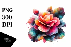 Shiny Begonia Made of Material | Sublimation Clipart Product Image 3
