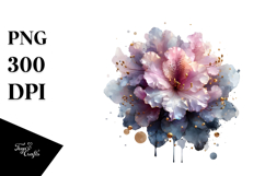 Glossy Rhododendron in Material, PNG Product Image 1