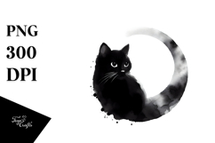 Simple Black Cat, Transparent PNG Product Image 1