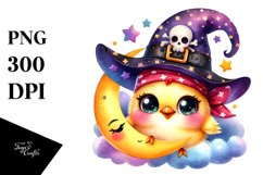 Vibrant Watercolor Smiling Cute Baby Chicken PNG Product Image 1