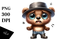 Expressive Baby Bear Clipart Product Image 1